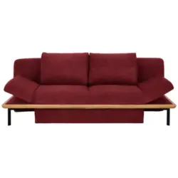 Schlafsofa in Chenille Weinrot