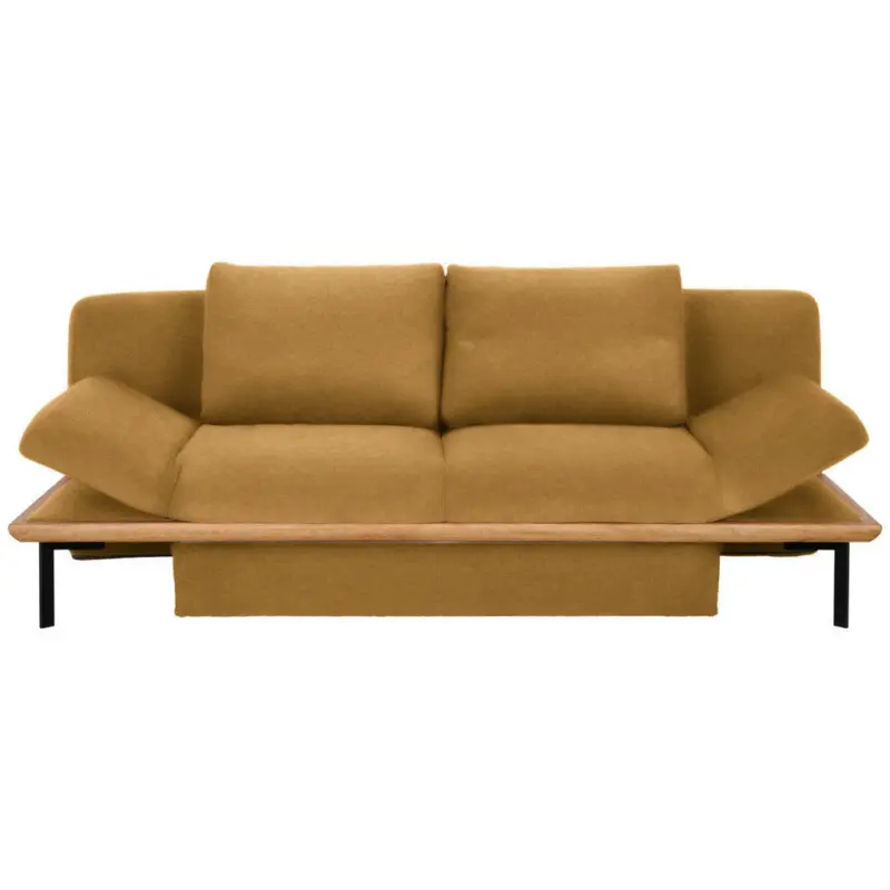 Schlafsofa in Chenille Currygelb