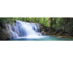 Hornbach Badrückwand mySpotti Aqua Waterfall 1400x450x2 mm 151428 blau grün