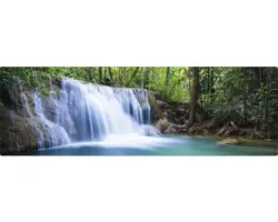 Badrückwand mySpotti Aqua Waterfall 1400x450x2 mm 151428 blau grün