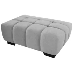 Hocker in Textil Hellgrau