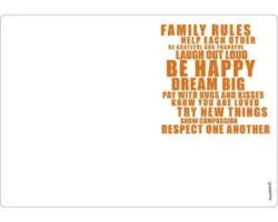 Memoboard mySpotti memo Family rules 590x410x2 mm