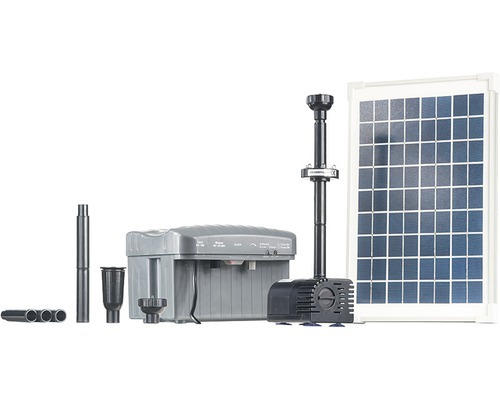 Solar-Teichpumpen-Set 750 l/h mit LED-Beleuchtung