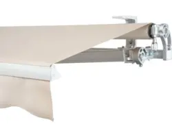 SOLUNA Gelenkarmmarkise Concept 3,5x2 Stoff Dessin 8902 Gestell Silber E6EV1 eloxiert Antrieb rechts inkl. Kurbel