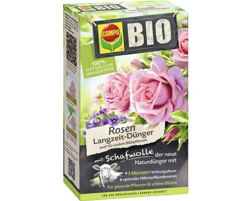 Rosen-Langzeit-Dünger Compo Bio mit Schafwolle 2 kg