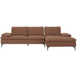 Ecksofa in Webstoff Braun