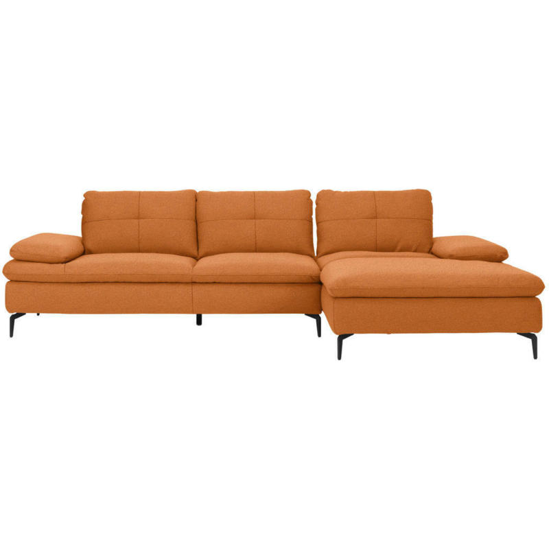 Ecksofa in Webstoff Orange