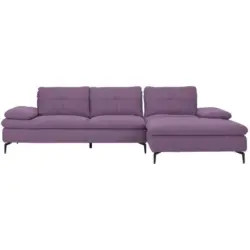 Ecksofa in Webstoff Lila