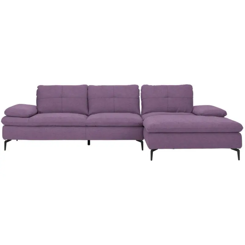 Ecksofa in Webstoff Lila