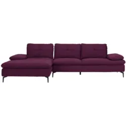Ecksofa in Webstoff Violett