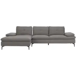 Ecksofa in Webstoff Anthrazit
