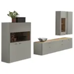 XXXLutz Lauterach - Ihr Möbelhaus bei Bregenz Wohnwand 398/194,8/52 cm in Grau, Eichefarben