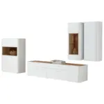 XXXLutz Lauterach - Ihr Möbelhaus bei Bregenz Wohnwand 398/194,8/51,6 cm in Weiß, Eichefarben