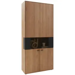 Vitrine in vollmassiv Erle Erlefarben