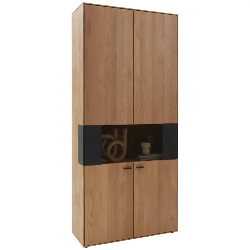 Vitrine in vollmassiv Erle Erlefarben