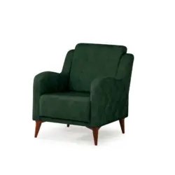 Sessel in Webstoff Dunkelgrün