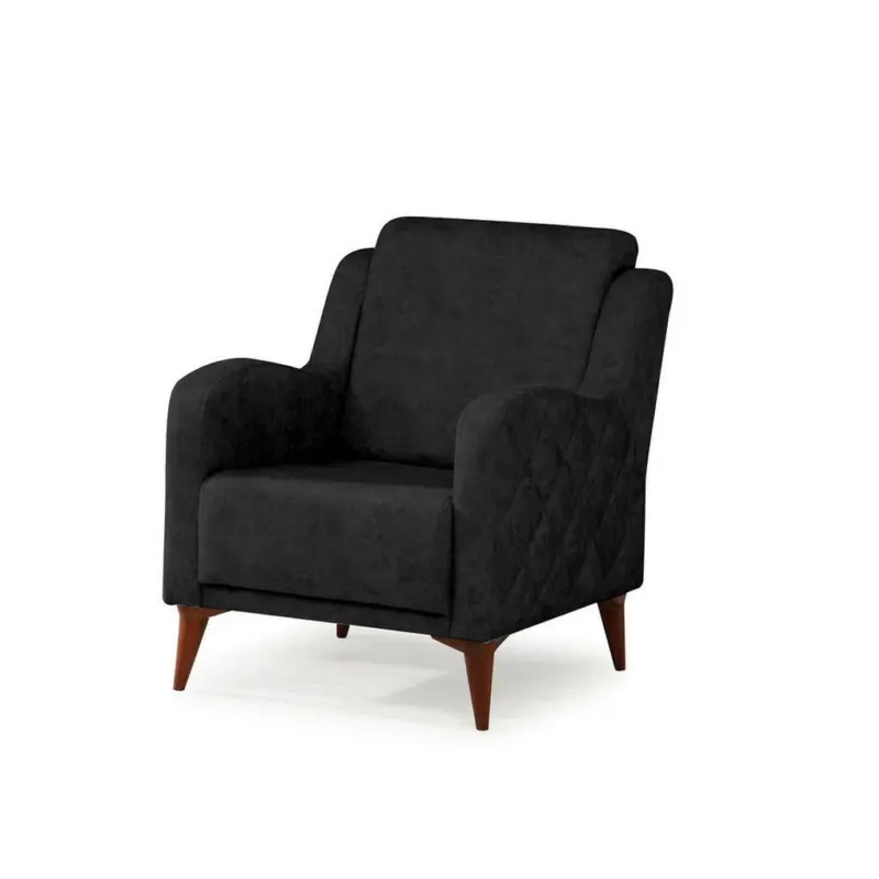 Sessel in Webstoff Dunkelgrau