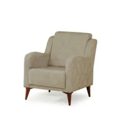 Sessel in Webstoff Creme