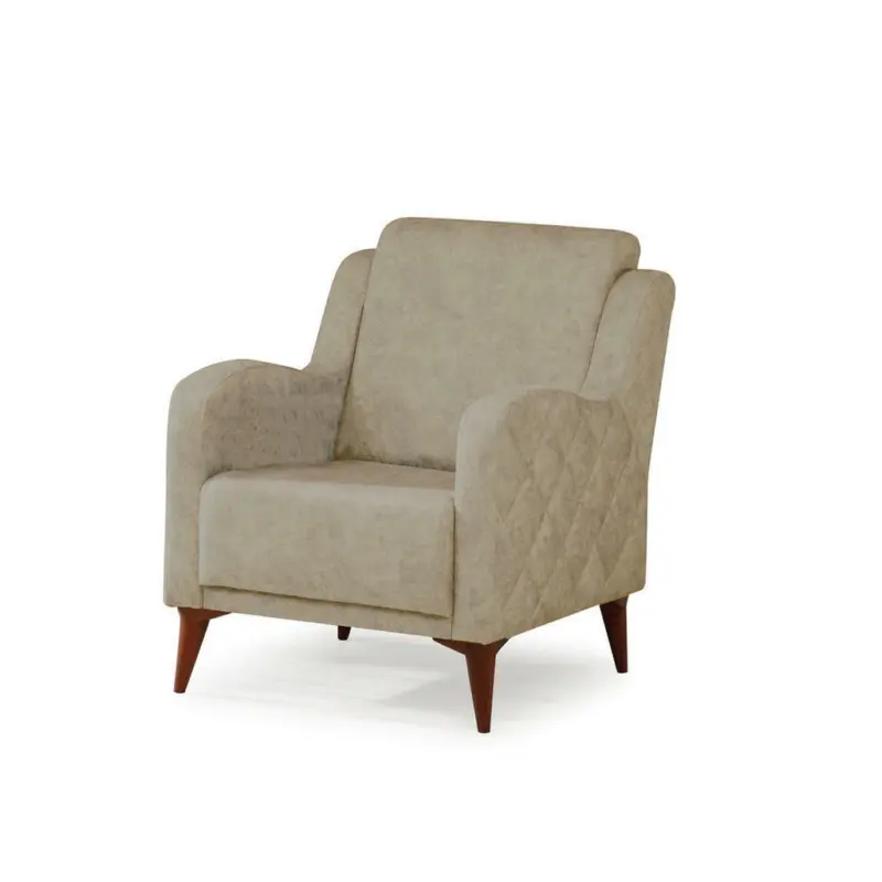 Sessel in Webstoff Creme