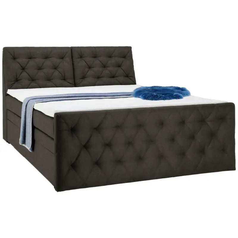 Boxspringbett 160/200 cm in Dunkelbraun