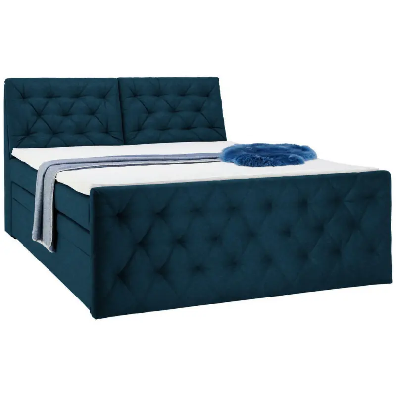 Boxspringbett 180/200 cm in Blau