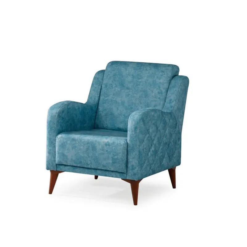 Sessel in Webstoff Blau