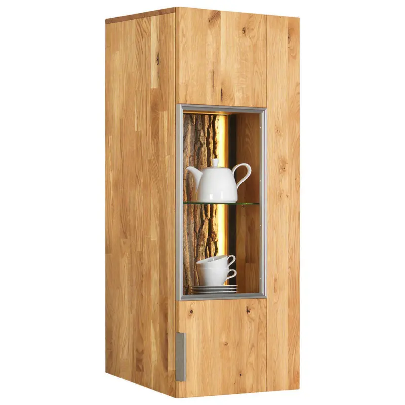 Hängevitrine in Eichefarben