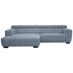 Ecksofa in Webstoff Blau