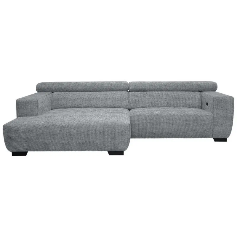 Ecksofa in Webstoff Grau