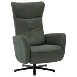 Relaxsessel in Leder Dunkelgrün