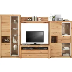 Wohnwand 322/196/50 cm in Buchefarben