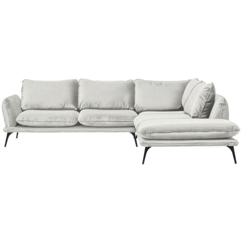 Ecksofa in Velours Creme