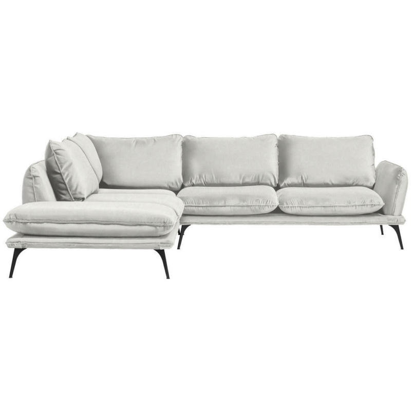 Ecksofa in Velours Creme