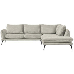 Ecksofa in Velours Beige