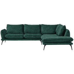 Ecksofa in Velours Grün