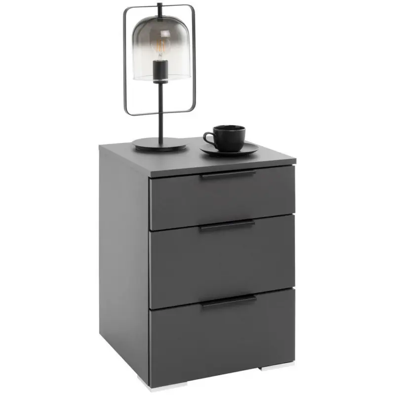 Nachtkästchen in Graphitfarben