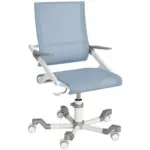 XXXLutz Lauterach - Ihr M&ouml;belhaus bei Bregenz Jugenddrehstuhl in Netzbespannung Silberfarben, Wei&szlig;, Hellblau