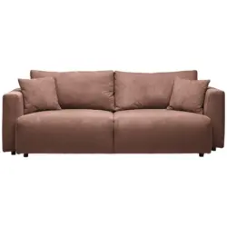Schlafsofa in Kord Koralle