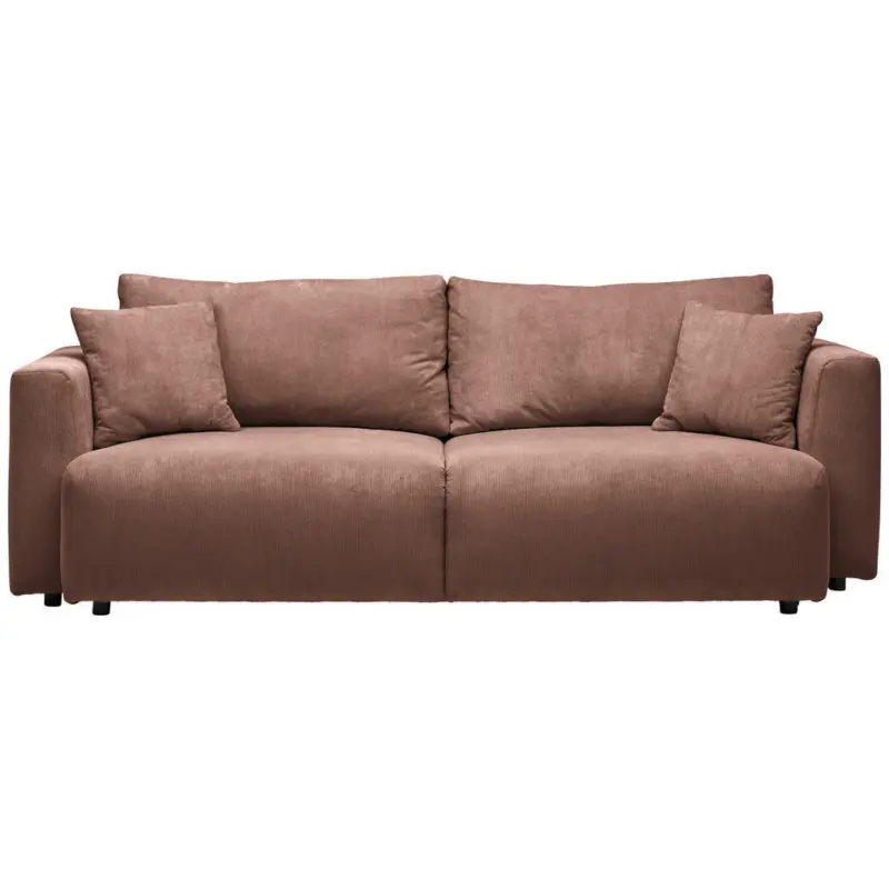 Schlafsofa in Kord Koralle