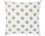 Hornbach Dekokissen Stars allover weiß braun 45x45 cm