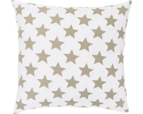 Dekokissen Stars allover weiß braun 45x45 cm
