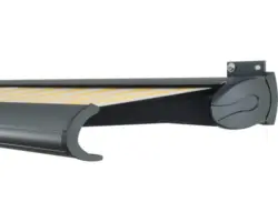 SOLUNA Kassettenmarkise Exclusiv 6x3 Stoff Dessin 1012 Gestell RAL 7016 anthrazitgrau Antrieb rechts inkl. Motor und Wandschalter