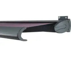 SOLUNA Kassettenmarkise Exclusiv 4,5x2,5 Stoff Dessin 7554 Gestell RAL 7016 anthrazitgrau Antrieb rechts inkl. Motor und Wandschalter