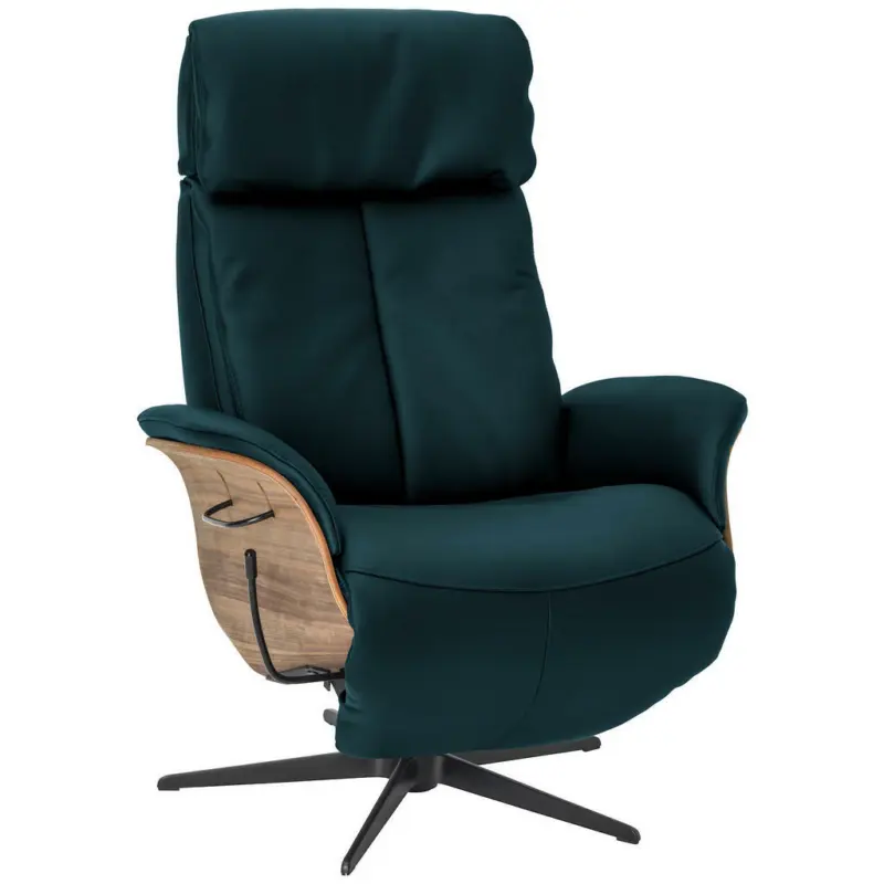 Relaxsessel in Leder Blau