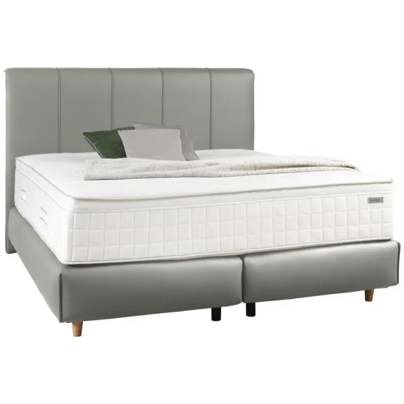 Boxspringbett 180/200 cm in Hellgrau