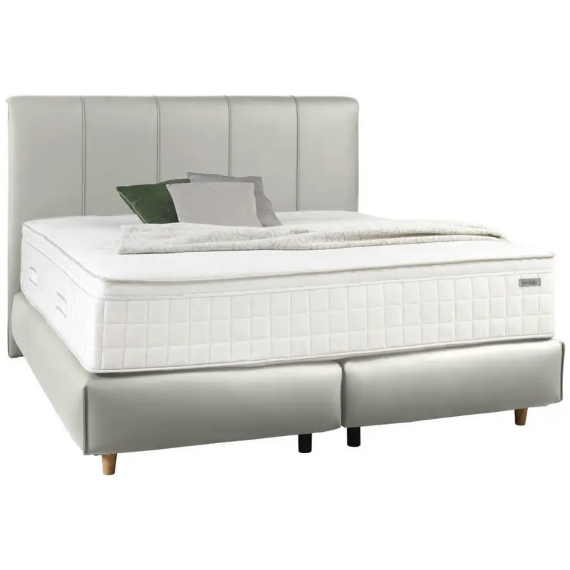 Boxspringbett 180/200 cm in Ecru