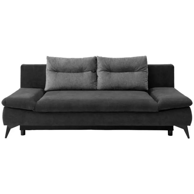 Schlafsofa in Mikrofaser Anthrazit, Grau