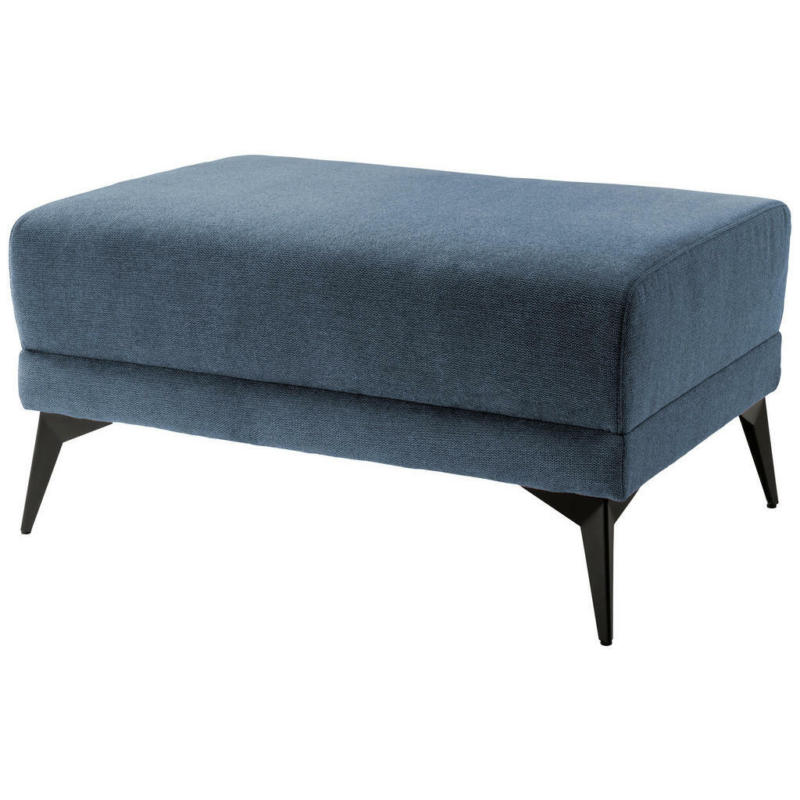 Hocker in Textil Blau