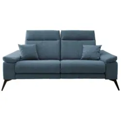 Dreisitzer-Sofa in Struktur Blau