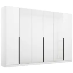 Drehtürenschrank in Weiß, Weiß Hochglanz